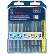 Bosch T11C T-Shank Jig Saw Blade Set for Laminate Wood and Metal with Storage Case (11 Pack)