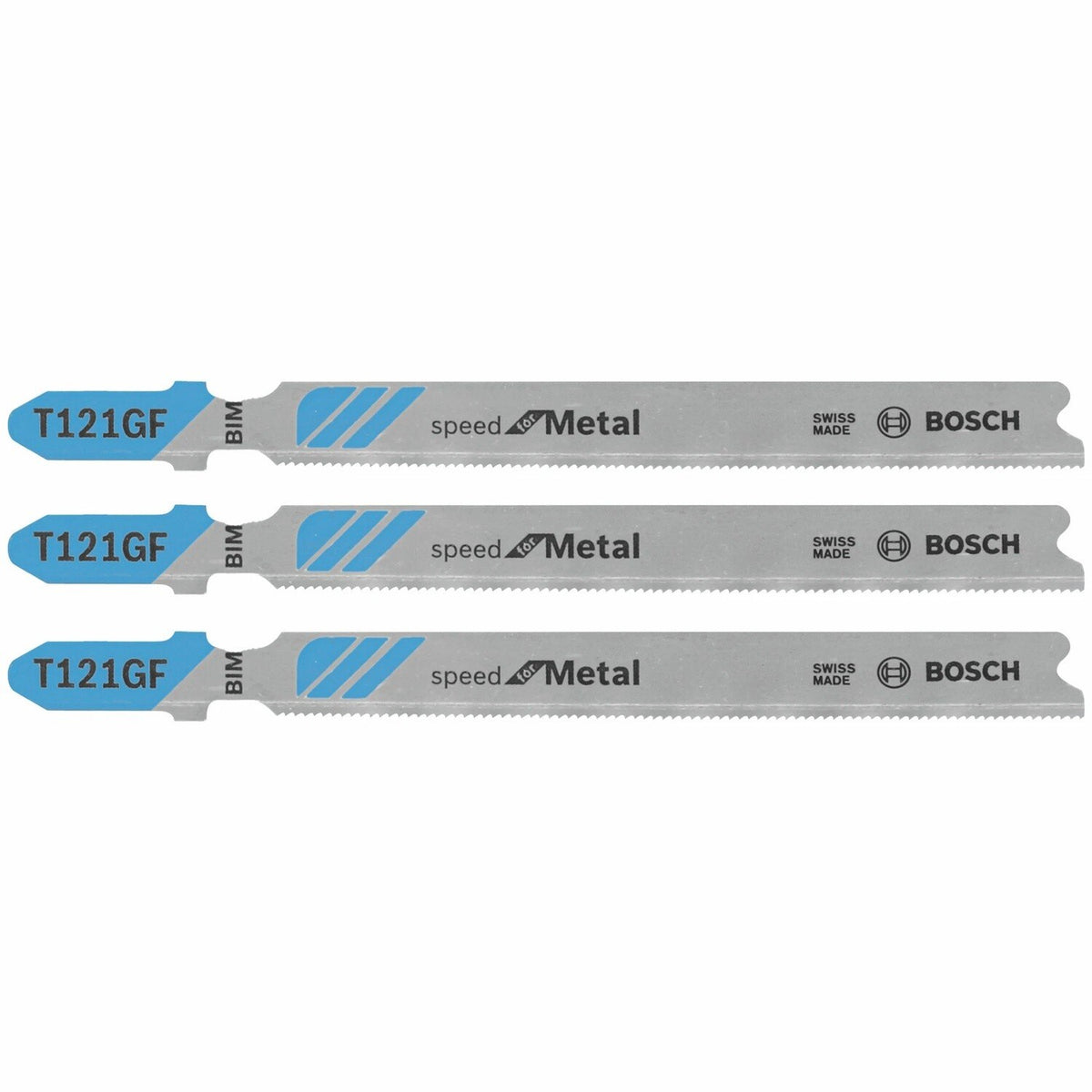 Bosch T121GF3 3-5/8" 30 TPI Speed for Metal T-Shank Jig Saw Blades (3 Pack)