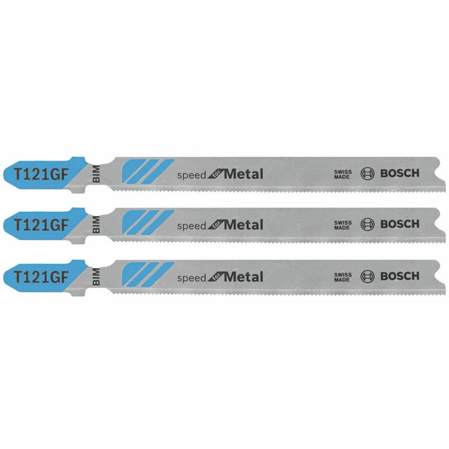 Bosch T121GF3 3-5/8" 30 TPI Speed for Metal T-Shank Jig Saw Blades (3 Pack)