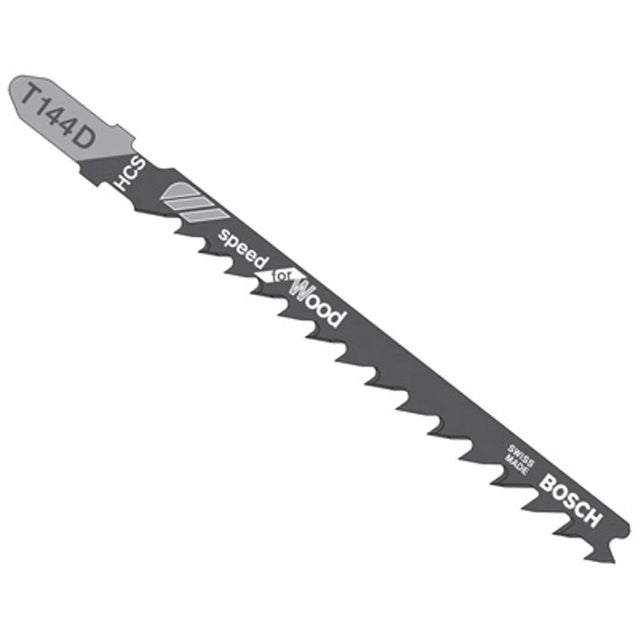 Bosch T144D100 4" 6 TPI T-Shank Jig Saw Blades for Fast Wood and Plywood Cuts (100 Pack)
