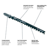 Bosch T144D100 4" 6 TPI T-Shank Jig Saw Blades for Fast Wood and Plywood Cuts (100 Pack) - 2