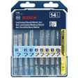 Bosch T14C T Shank Jig Saw Blade Set for Laminate Wood and Metal (14 Pack)