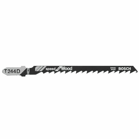Bosch T244D100 4" 6 TPI Speed for Wood T-Shank Jig Saw Blades (100 Pack)