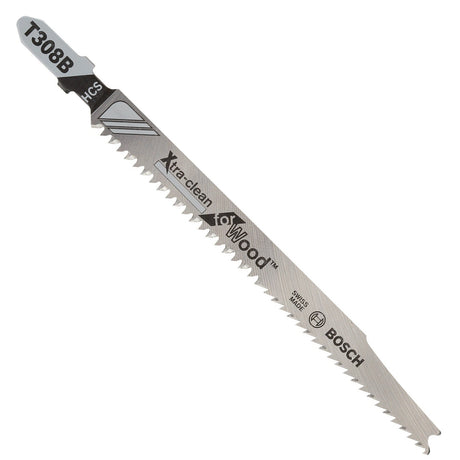 Bosch T308B25 4-5/8" 12 TPI Extra Clean for Wood T-Shank Jig Saw Blades (25 Pack)
