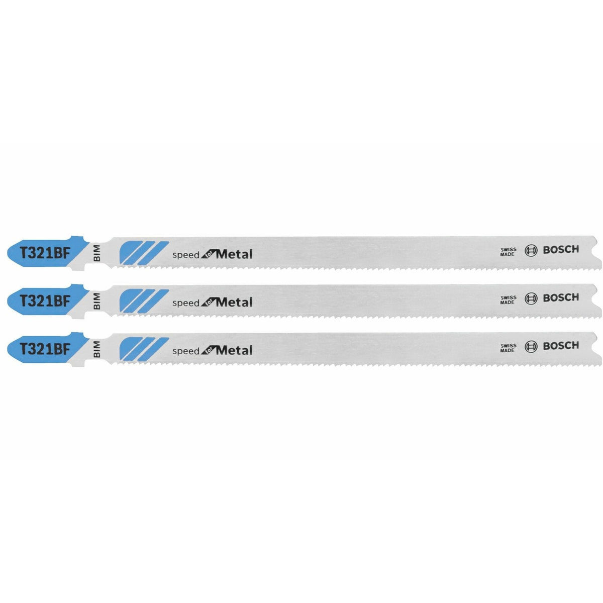 Bosch T321BF3 5-1/4" 12 TPI Speed for Metal T-Shank Jig Saw Blades (3 Pack)