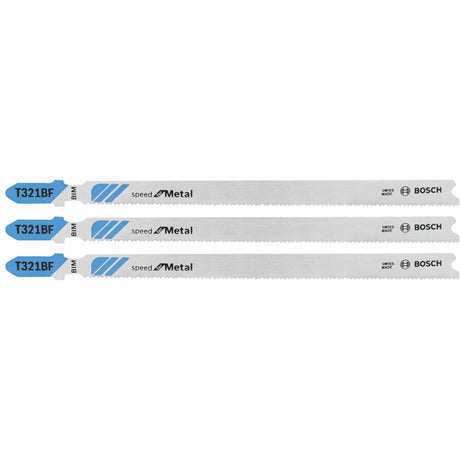 Bosch T321BF3 5-1/4" 12 TPI Speed for Metal T-Shank Jig Saw Blades (3 Pack)