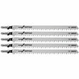 Bosch T344DF 6" 6 TPI Bi-Metal T-Shank Jig Saw Blades for Hardwood and Plywood (5 Pack)