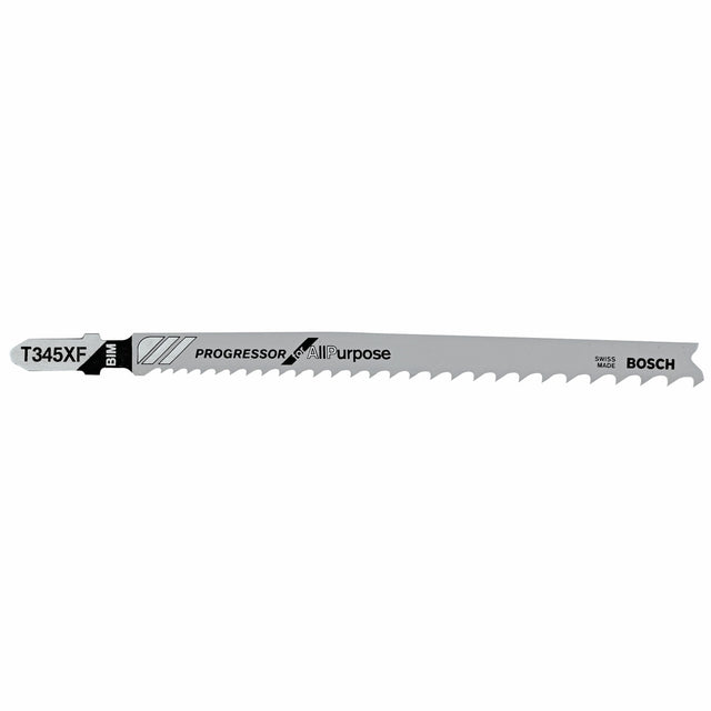 Bosch T345XF100 5-1/4" 5-10 TPI Progressor T-Shank Jig Saw Blades for Wood with Nails (100 Pack)