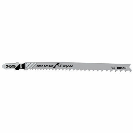 Bosch T345XF100 5-1/4" 5-10 TPI Progressor T-Shank Jig Saw Blades for Wood with Nails (100 Pack)