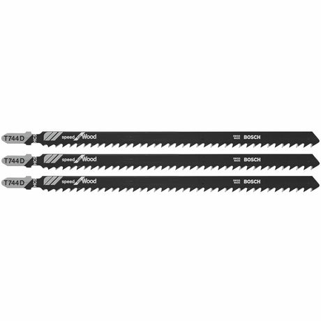Bosch T744D3 7 " Extra Long Speed for Wood T-Shank Jig Saw Blades (3 Pack)