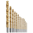 Bosch TI14 Titanium Nitride Coated Metal Twist Drill Bit Set with Case (14 Pack)