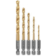 Bosch TI5IM 5 Pc. Impact Tough Titanium Drill Bit Set