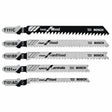 Bosch TPW005 3" to 4" T-Shank Jig Saw Blade Set for Wood and Laminate (5 Pack)