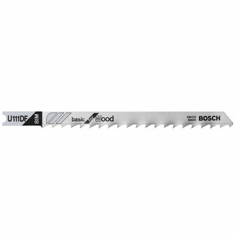 Bosch U111DF 4" 6 TPI Clean for Hardwood Bi-Metal U-Shank Jig Saw Blades (5 Pack)