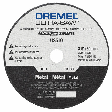 Bosch US510-01 3-1/2" Metal Cut-Off Wheel for Dremel Ultra-Saw and Rotozip