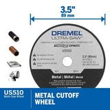 Bosch US510-01 3-1/2" Metal Cut-Off Wheel for Dremel Ultra-Saw and Rotozip - 2