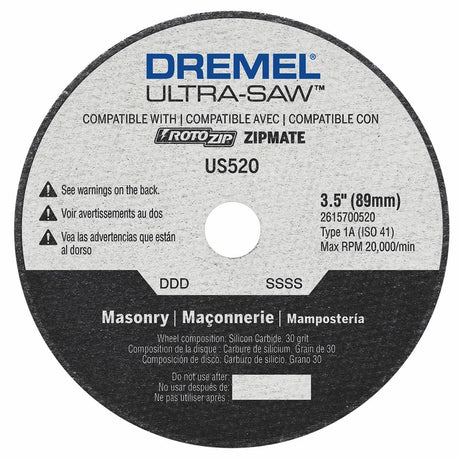 Dremel US520-01 3.5 In. Ultra-Saw Masonry Cut-Off Wheel