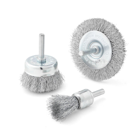 Bosch WB025V3 Wire Brush Set for Drill Drivers for Paint Varnish and Rust Removal (3 Pack)