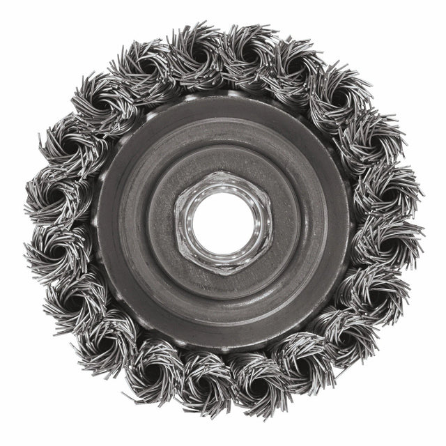 Bosch WB509 3" Carbon Steel Knotted Wire Cup Brush with 5/8"-11 Arbor