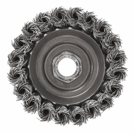 Bosch WB509 3" Carbon Steel Knotted Wire Cup Brush with 5/8"-11 Arbor