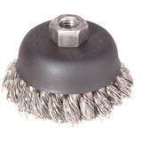 Bosch WB511 6" Carbon Steel Knotted Wire Cup Brush with 5/8"-11 Arbor