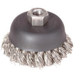 Bosch WB511 6" Carbon Steel Knotted Wire Cup Brush with 5/8"-11 Arbor