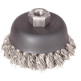 Bosch WB511 6" Carbon Steel Knotted Wire Cup Brush with 5/8"-11 Arbor