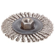 Bosch WB559 4" Carbon Steel Stringer Bead Knotted Wire Wheel for Bead Weld Preparation