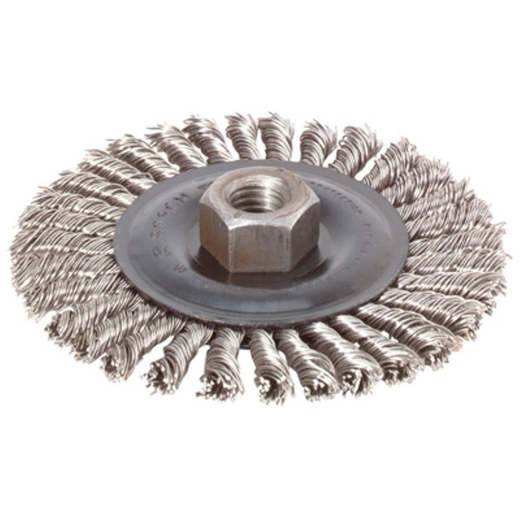 Bosch WB559 4" Carbon Steel Stringer Bead Knotted Wire Wheel for Bead Weld Preparation