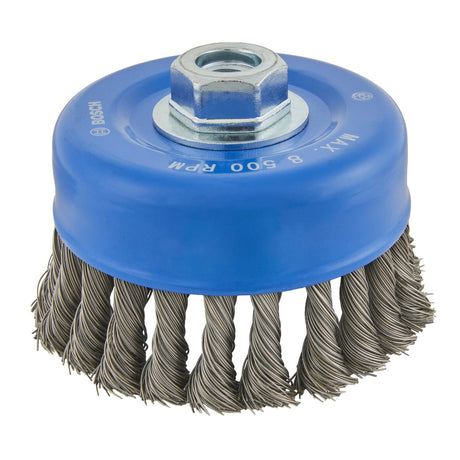 Bosch WBS510 4" Knotted Carbon Steel Wire Cup Brush for Small Angle Grinders