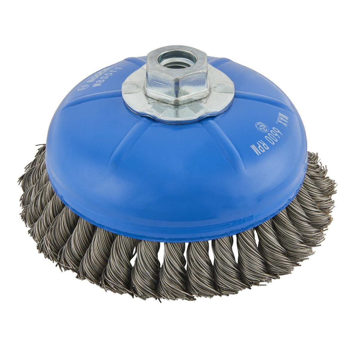 Bosch WBS511 6" Carbon Steel Knotted Wire Cup Brush for Angle Grinders