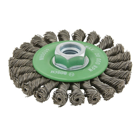 Bosch WBS539 4" Full Cable Knotted Wire Wheel for Metal Surface Preparation