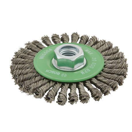 Bosch WBS554 4" Stainless Steel Stiff Stringer Wire Wheel for Small Angle Grinders