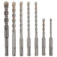 Bosch HCK001 7-Piece S4 SDS Plus Rotary Hammer Drill Bit Set, 2 Cutter