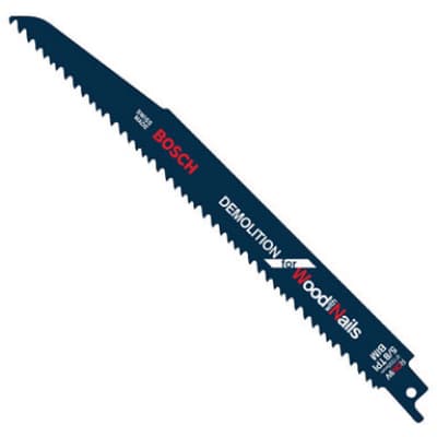 Bosch RDN9V 9" Bimetal Edge Reciprocating Saw Blades for Wood With Nails (5 Pack)