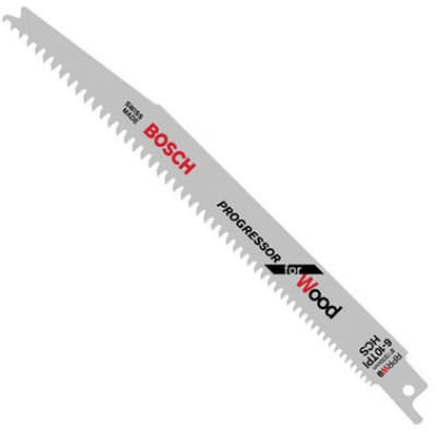 Bosch RPRW8 8" 6/10 TPI Edge Reciprocating Saw Blades for Wood (5 Pack)