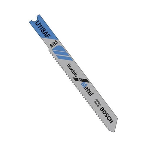 Bosch U118AF 2-3/4" 17-24 TPI Bi-Metal Flexible for Metal U-Shank Jig Saw Blades (5 Pack)