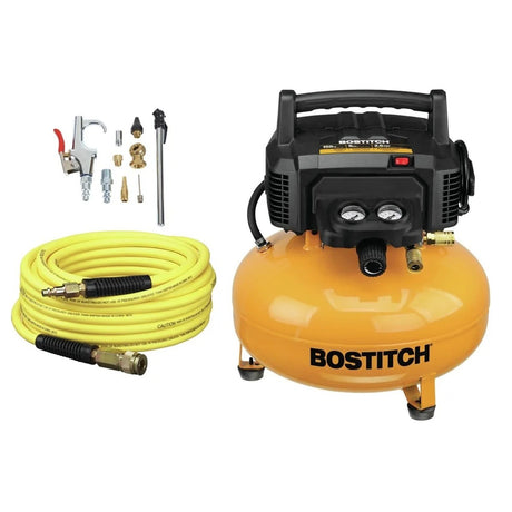 Bostitch BXCM02012-WPK 6 Gallon 150 PSI Corded Electric Pancake Air Compressor Kit (13 Piece Accessory Kit)