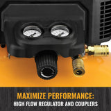 Bostitch BXCM02012 6 Gal Pancake Portable Air Compressor Oil-Free 150 PSI 1.1 HP - 5