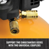 Bostitch BXCM02012 6 Gal Pancake Portable Air Compressor Oil-Free 150 PSI 1.1 HP - 6