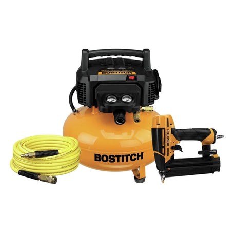 Bostitch BXCM1KIT18SP 6 Gallon 150 PSI Electric Pancake Air Compressor and SmartPoint 18 Gauge Brad Nailer Combo Kit