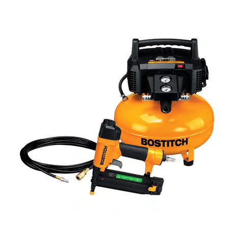Bostitch BXCM1KIT 18 Gauge Brad Nailer and 6 Gallon Air Compressor Combo Kit (3 Piece)
