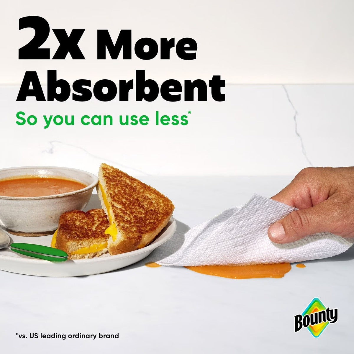 Bounty 990418638 Select-A-Size 2-Ply Paper Towels 11' x 6.1' Sheets 165 Sheets per Roll (12 Roll Pack) - 3