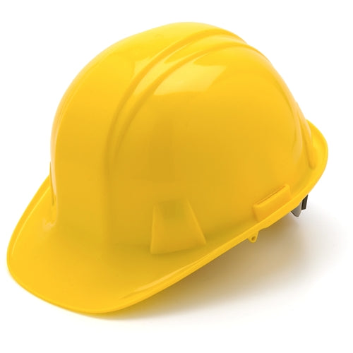 Pyramex HP16130 Yellow Cap Style 6 Point Ratchet Suspension Hard Hat