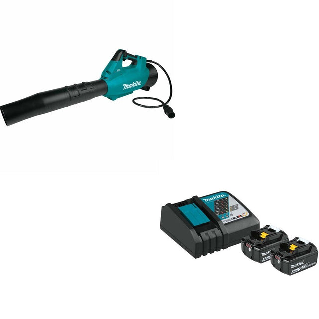 Makita CBU01Z 36V Brushless Blower, Connector Cable, Tool Only W/ BL1840BDC2X Battery and Rapid