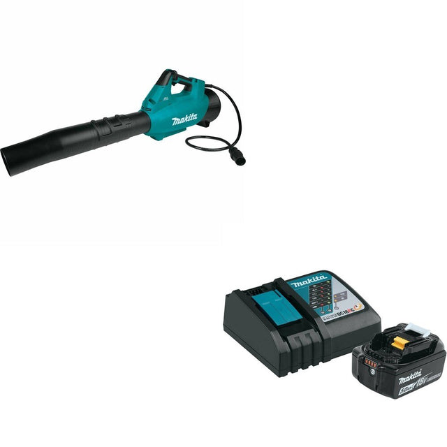 Makita CBU01Z Blower, Connector W/ BL1850BDC1 18V LXT Li-Ion Battery and Charger Starter Pack