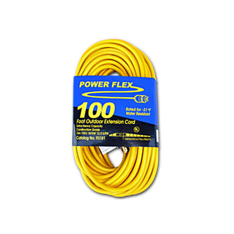 Southwire 93151 Power Flex 100' Outdoor Extension Cord, Twist Lock