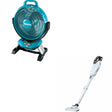 Makita CF002GZ 40V max XGT Cordless 13" Fan (Tool Only) W/ GLC02Z 4-Speed Compact Stick Vacuum
