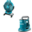 Makita CF002GZ 40V max XGT Cordless 13" Fan (Tool Only) W/ GTK01Z 40V max XGT Hot Water Kettle