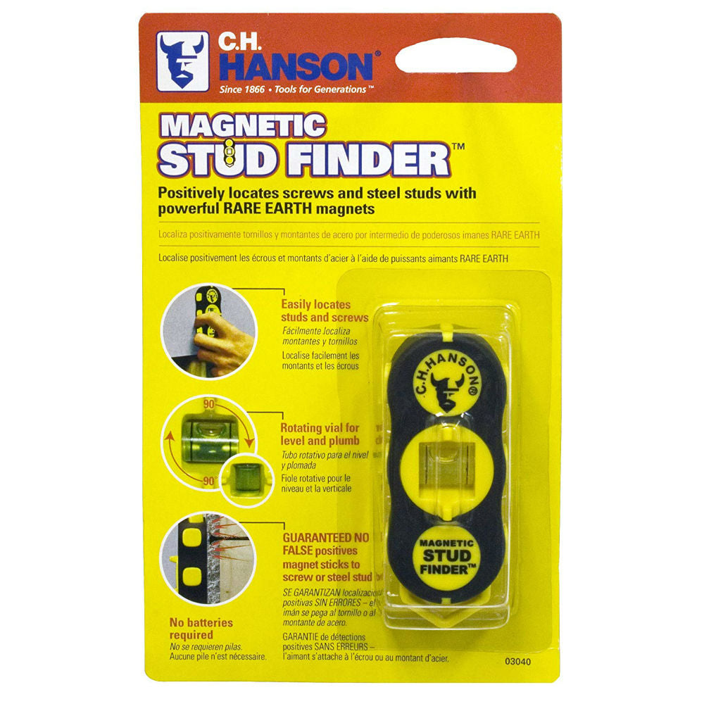 CH Hanson 03040 CH Level Tool 2 Magnetic Stud Finder - 2